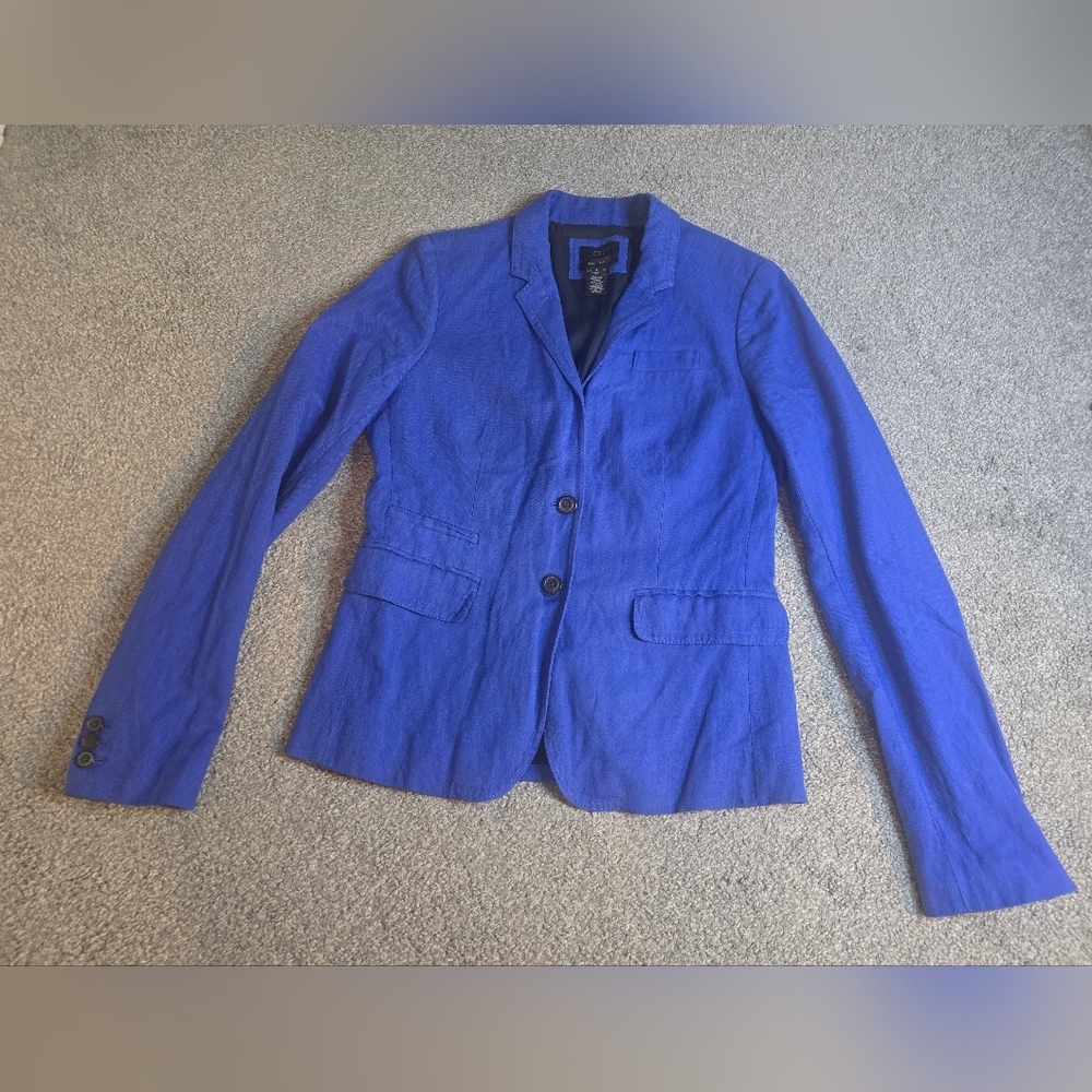 J. Crew Blazer Blue Ladies 8 Tall Business Casual Layering